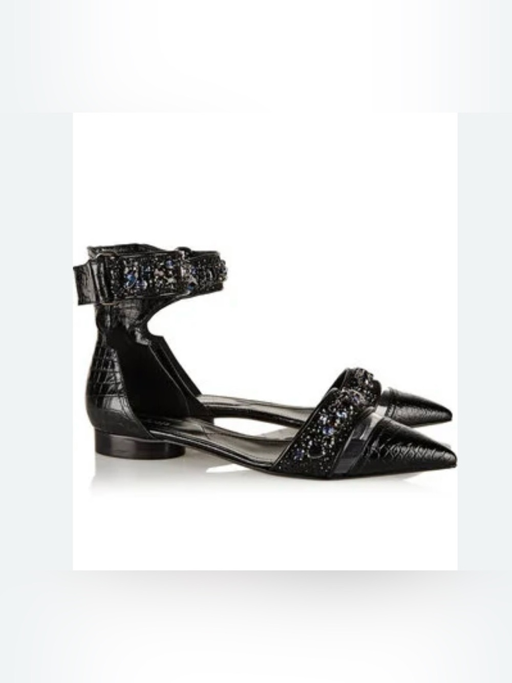 Erdem by Kirkwood Elegant Black Embellished Women's Shoes, size 40